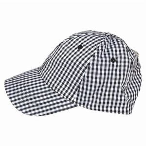 Time and Tru Unisex Mini Gingham Belt Back Cap, Black and White - OS